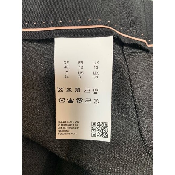Hugo Boss Mens Black Dress Pants Size 30 Slim Fit Wool Blend - Picture 4 of 4